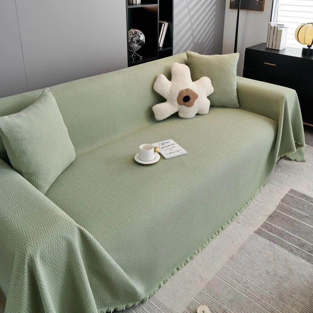 Throw Blankets for Living Room Couple Position Modern Solid Color Waterproof Camping Picnic Blanket Cover Nordic Sofa Cover Mat