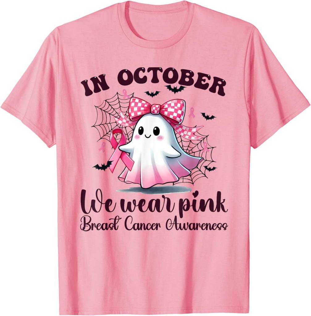 In October We Wear Pink Breast Cancer Awareness Gift Unisex T-Shirt