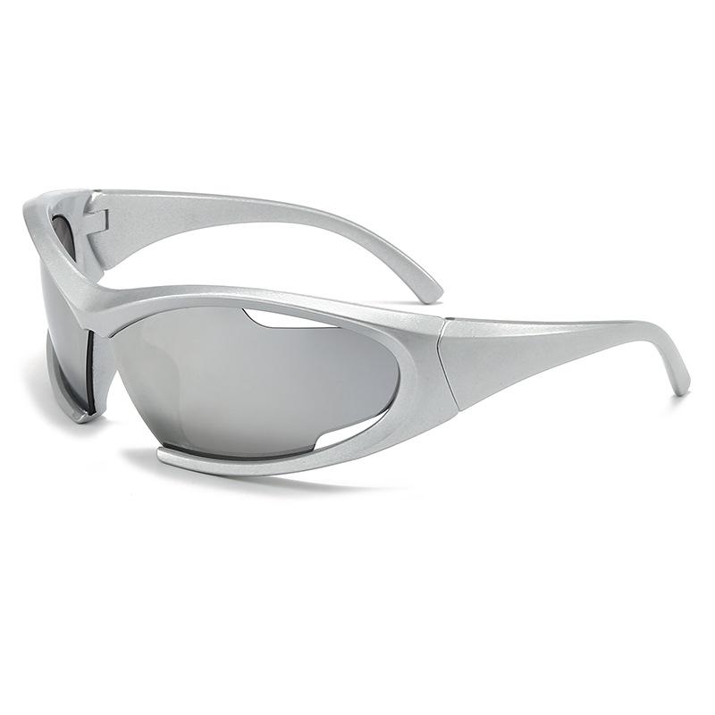 New Arrival Popular Women's Sunglasses Punk Sunglasses Unique Oval Sun Glasses Men Goggle Shades Mirror Colorful Y2K Eyewear