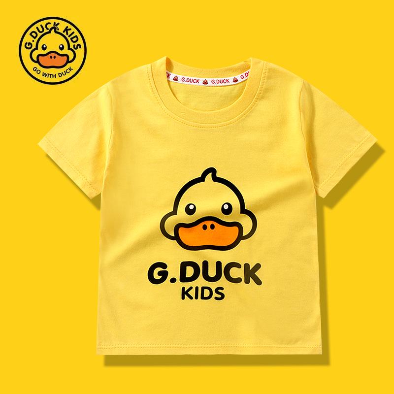 Little Yellow Duck Kids' Summer Cotton T-shirt – Unisex Short Sleeve Casual Top