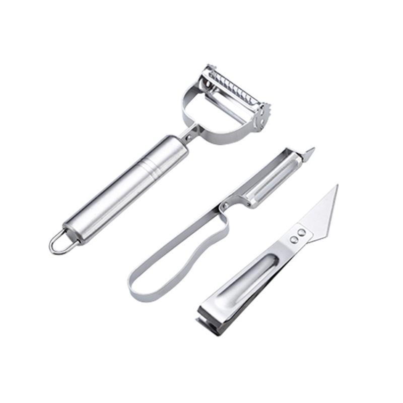 Scraper Wholesale Multifunctional Household Stainless Steel Pig Hair Clip Melon Fruit Planer Potato Parper Three-piece Set