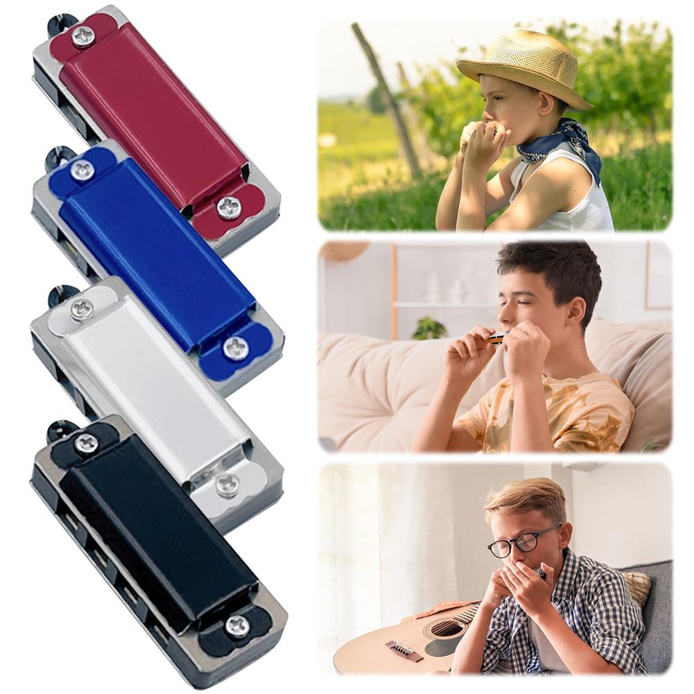 5Pcs Mini Harmonica Necklace 4 Hole 8 Tone Musical Instrument Music  Portable Harmonica for Children and Beginners