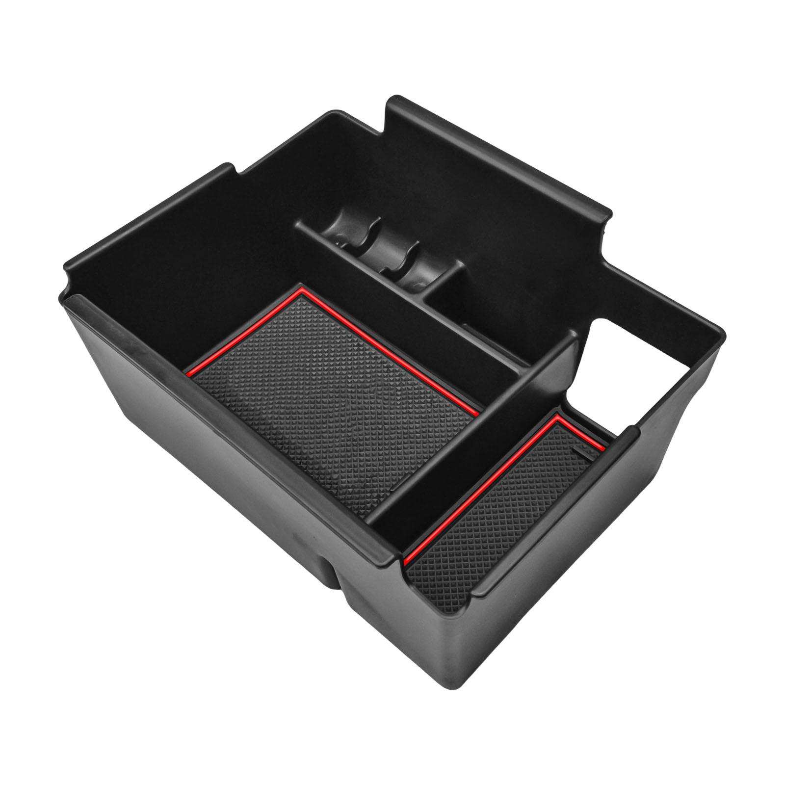 For 2025 2025 2025 2025 2025 2020 Ford Explorer Center Console Organizer Armrest Storage Box Tray Interior Storage Accessories красный