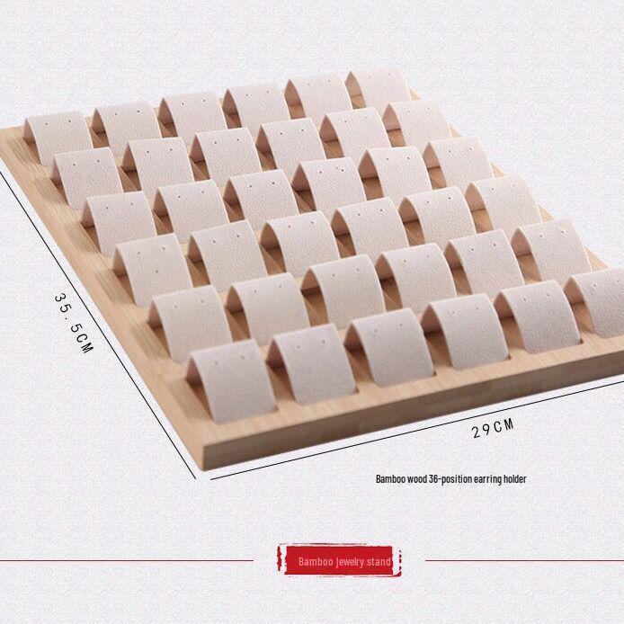 Tavă și suport mobil pentru afișarea cerceilor din bambus