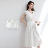 VICTORIA&VERA Women's Simple Sleeveless Hollow-out Dress V9013L08
