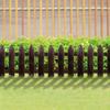 10x Plastic Garden Fence Brown Border Palisade Edging Lawn 2m