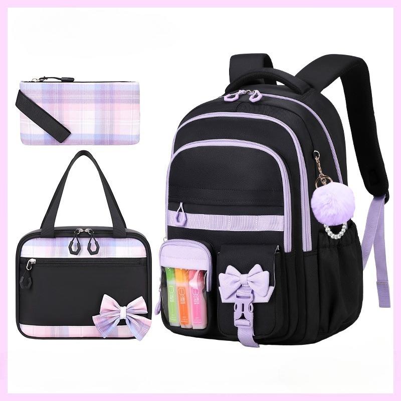 Cute Backpack for Elementary and Middle School Students, Soft Cloth Spine Protection, Lightweight and Large Capacity Backpack for Girls