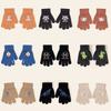 Thickened Kids Knitted Gloves Cartoon Print Thermal Gloves Children Winter Warm Gloves  Daily Wear