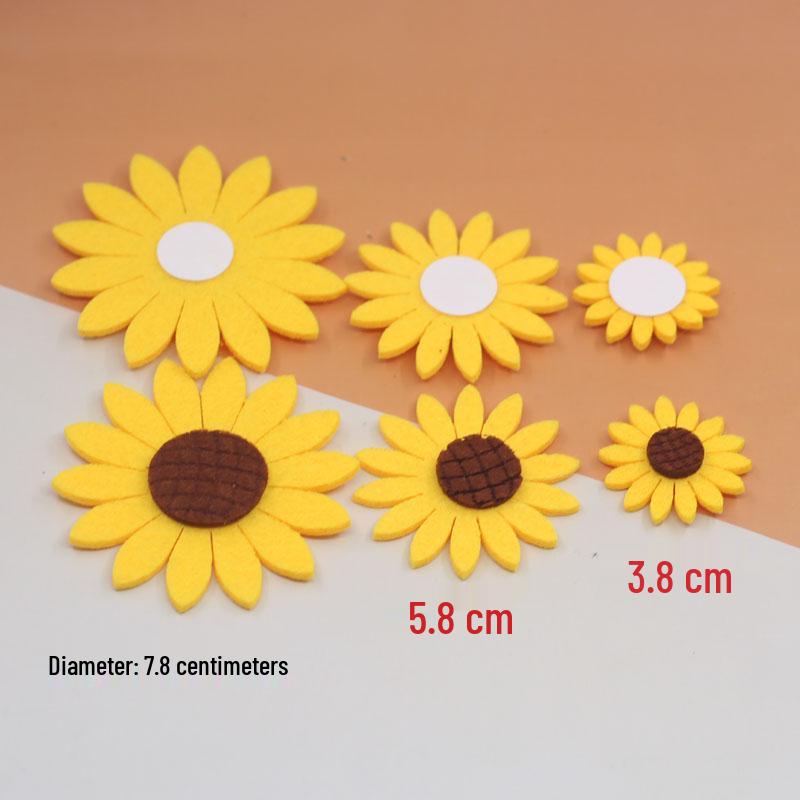 Sunflower Felt Self-Adhesive Non-Woven Fabric for DIY Jewelry Making