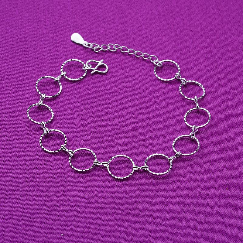 Silver Multi-layer Beaded Bracelet for Women - Fashionable Korean Style, Perfect Small Accessory or Gift