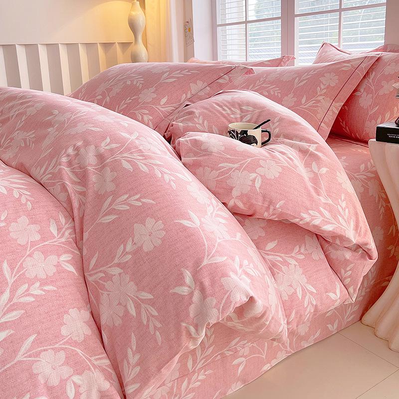Cotton Brushed Twin Duvet Cover & Pillowcase Set for Dorms