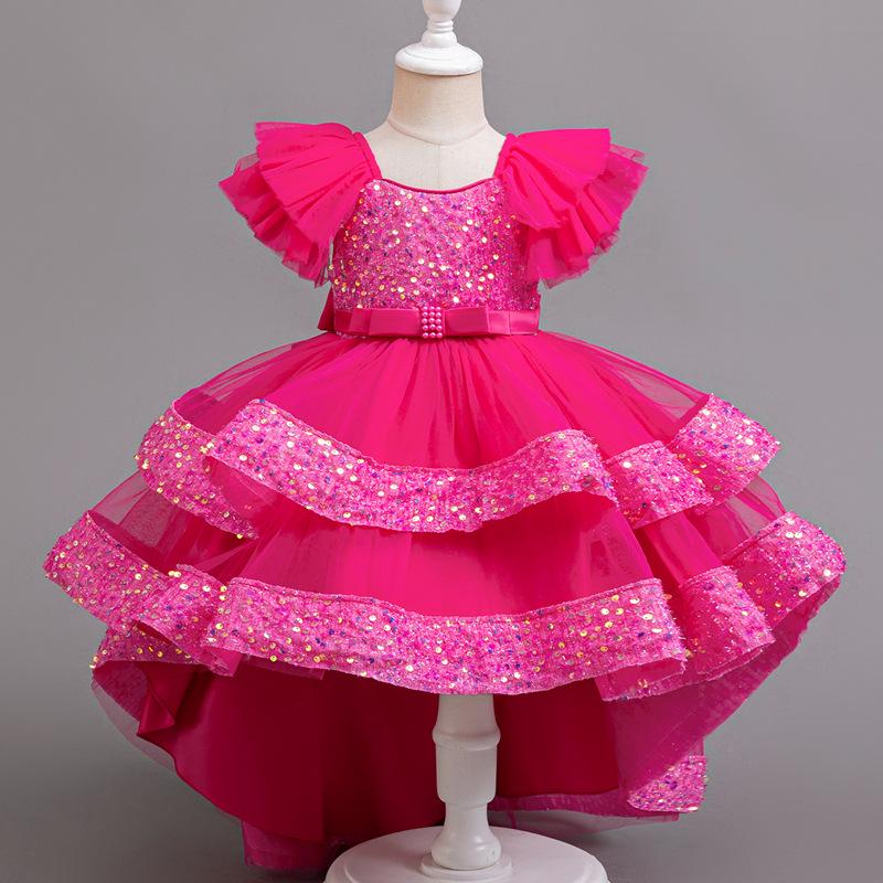 Girls' Puffy Skirt Formal Princess Dress for Weddings and Events