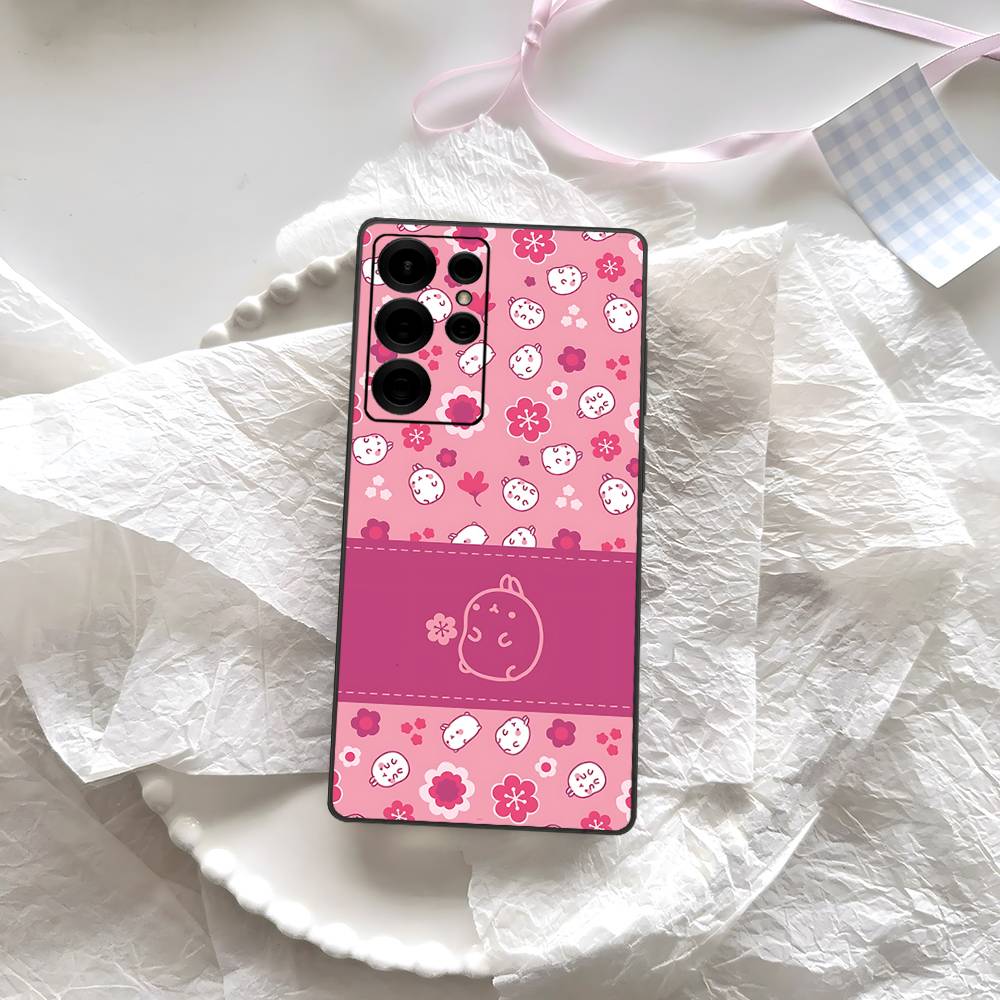 Cartoon Cute M-Molang Phone Case For Samsung S 24 Fe 25 Ultra Plus 20 Lite 21 30 22 23 24 22 Ultra 5G Fundas