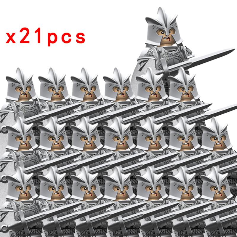 MOC Thrones Golden Armor Warrior Guard Jaime Lannister Barristan Selmy Meryn Trant Building Blocks Mini Action Figure Toys