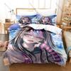 Danganronpa 2 Ibuki Mioda Bedding Set, Duvet Cover & 2 Pillowcases, Punk Rock Character Pattern Breathable All Season