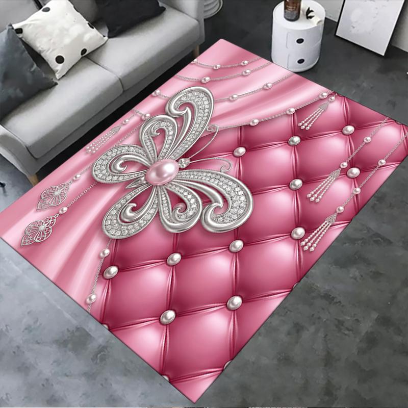 2025 New Gorgeous Butterfly Carpet Rug for Living Room Bedroom Home Sofa Decoration,Kids play Non-slip Floor Mat