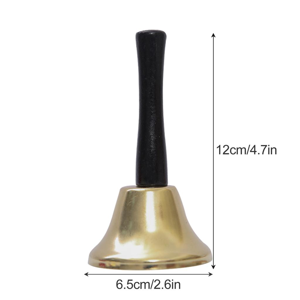 Christmas Hand Bell Rust Proof Wooden Handle Loud Hand Bell for Home Restaurant Party