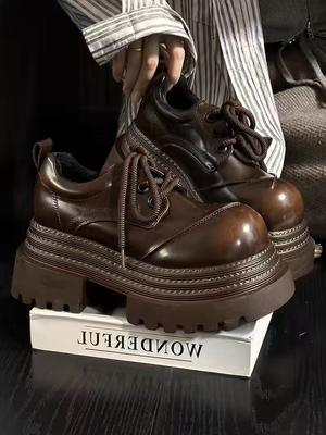 Women Loafers Shoes Leisure Daily Commuting Shoes Winter Warm Fur Cotton Shoes Height Increasing Thick Platform Heels Shoe
