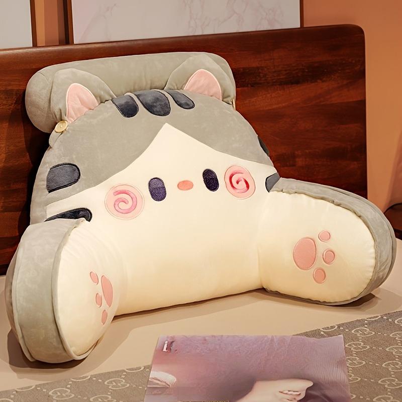 

1pc Cat Head Sofa Cushion Lumbar Pillow Chair Backrest Holiday Gift Throw Pillow Nap Pillow with Back Support