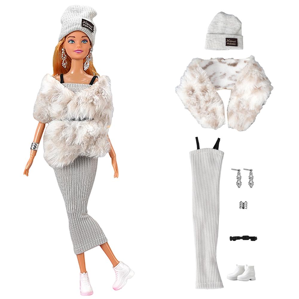 NK Official New Winter Clothing 1/6 Doll Accessories Fashion Lady 11.5 Inch Doll Clothes Modern Dress For Girl's Doll Gift JJ