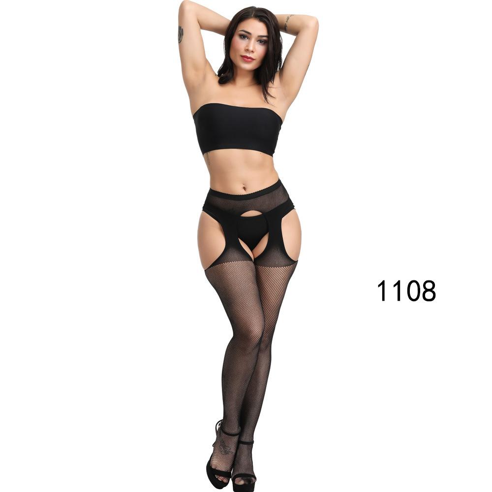 Direct sales new erotic underwear sexual fun stockings long anti-strip black seduction mesh stockings