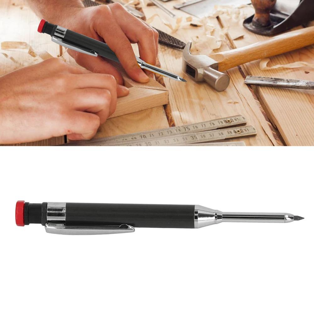 2.8mm Lead Heavy Duty Carpenter Pencil Built-in Sharpener Deep Hole Carpenter Pencil Woodworking