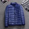 Men Cotton Coat Hooded Long Sleeve Zipper Placket Warm Outwear Solid Color Thin Quilted Coat with Pockets