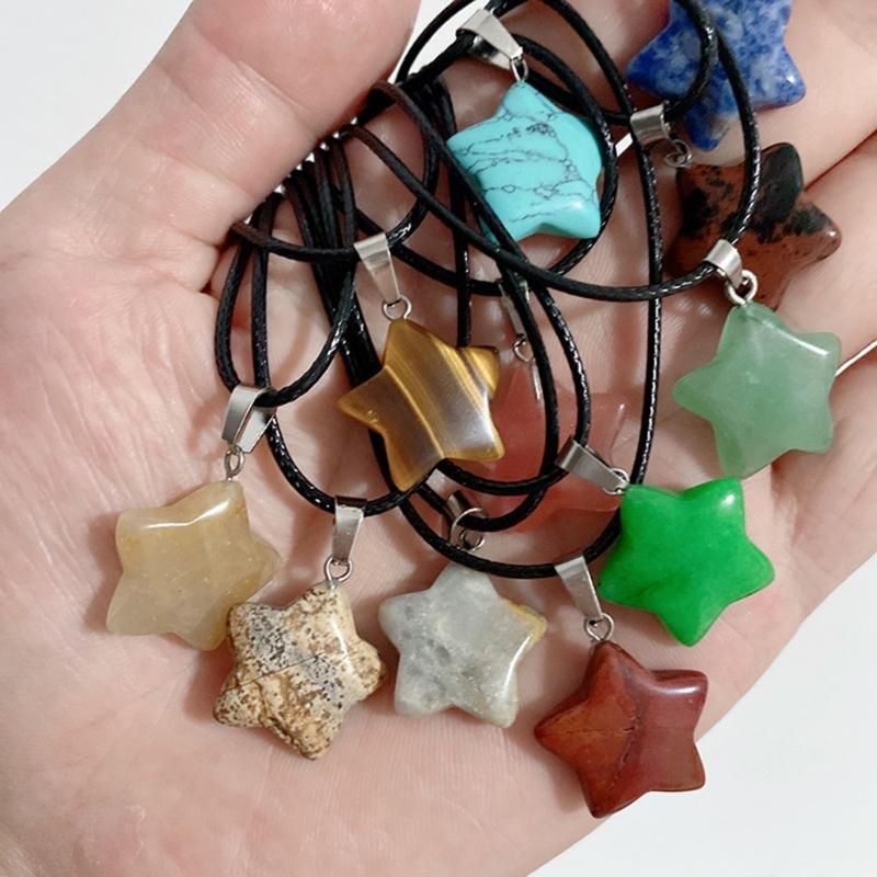 Star Pendant Star Charm Fashion Jewelry Accessory Natural Stone Material Jewelry Findings Perfect Gift for Women Girls