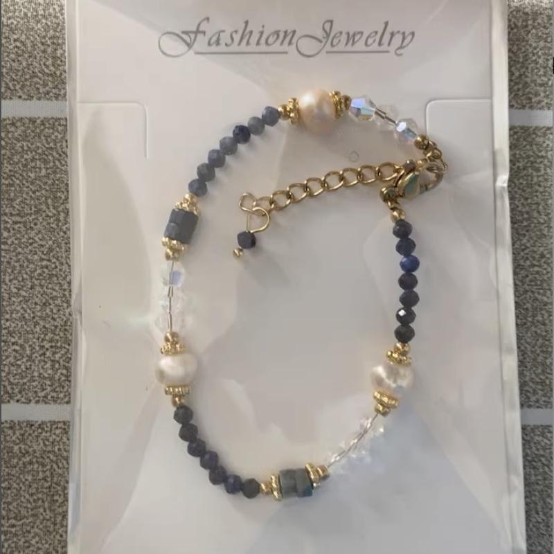 Natural Stone Agate Gemstone & Pearl Bracelet Colorful Summer Accessories Colorful Stacking Essentials