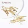 50 Pcs 18K Gold Plated Metal Smooth Curved Tube Beads For Handmade Jewelry Making DIY Accessories Wholesale