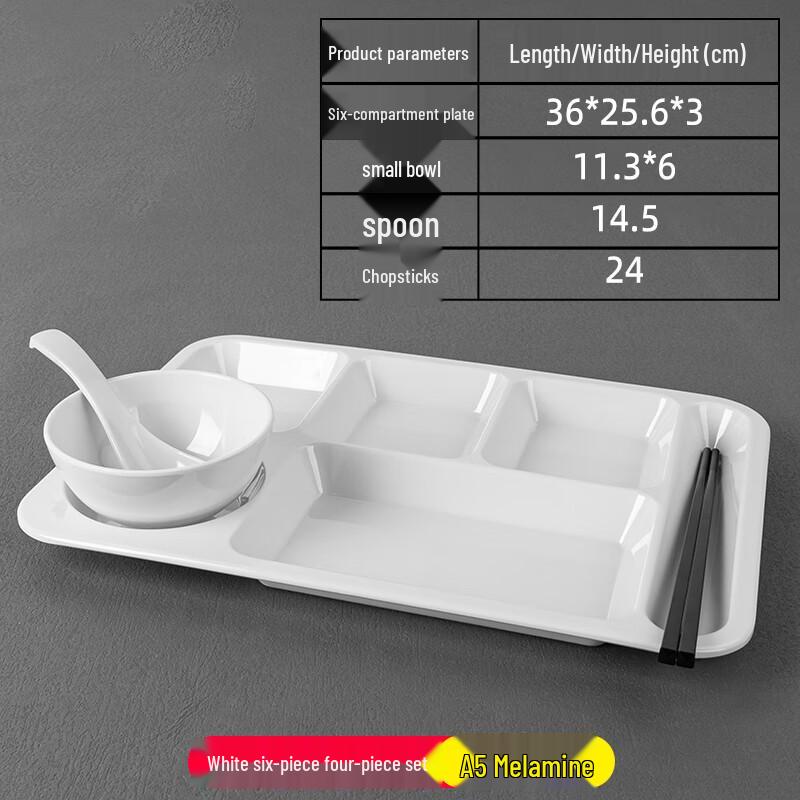 

Commercial Melamine Divided Canteen Tray