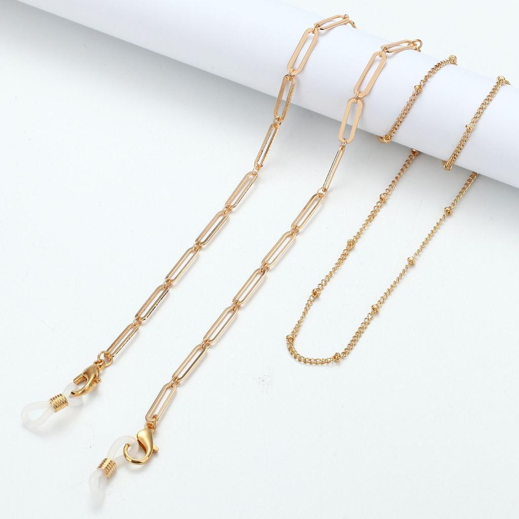 Bohemian Lanyard Metal Eyeglass Cord Pearl Glasses Chain Sunglasses Chain Mask Holder Mask Chain