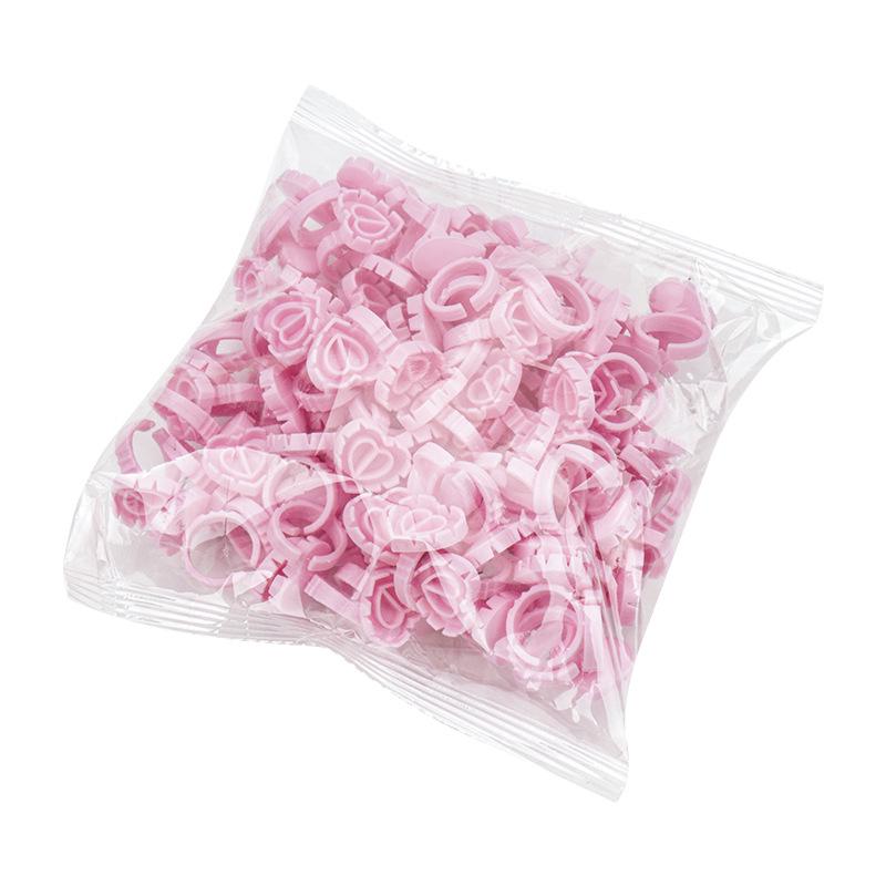 50-Pack Eyelash Glue Ring Blooming Cups for Tattooing & Beauty