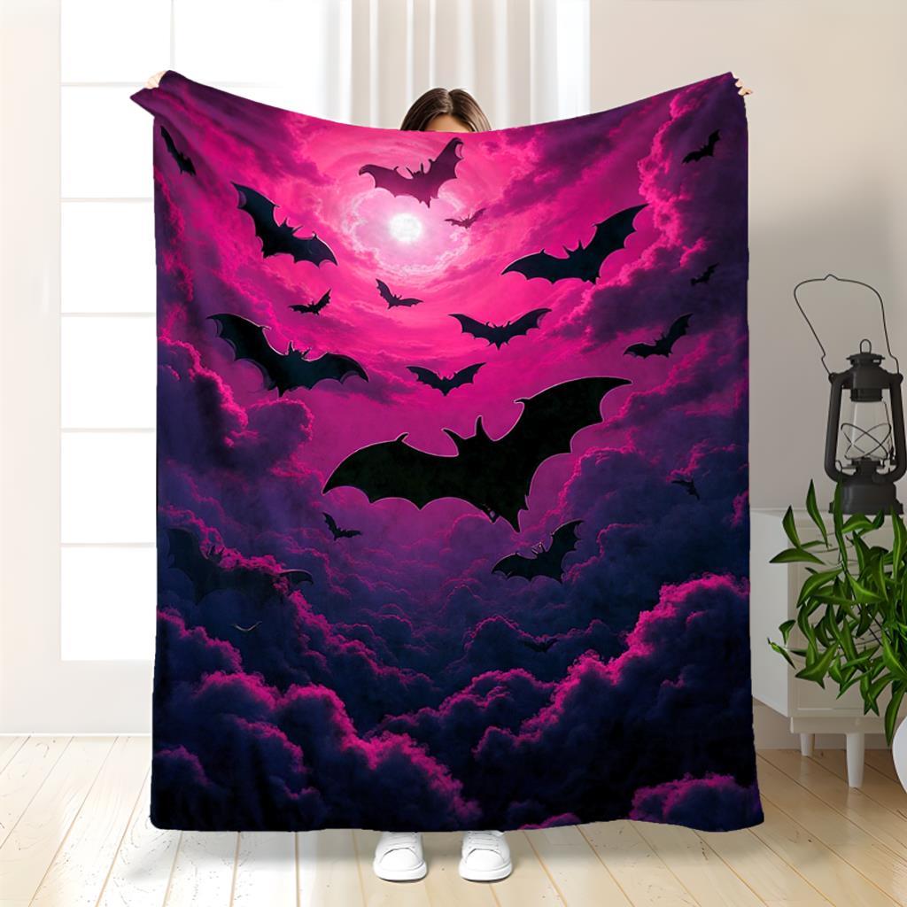 1 Halloween Bat Pattern Flannel Blanket a Blanket for Friends And Relatives a Nap Blanket a Throw Blanket a Sofa Blanket a Mu