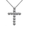 Unisex Cross Necklace with Full Diamond Pendant - Elegant and Versatile Clavicle Chain