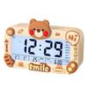Cartoon Blush Bear DIY Creative Electronic Clock Boys and Girls Desktop Smart Alarm Clock Get Up Artifact Student Alarm Clock