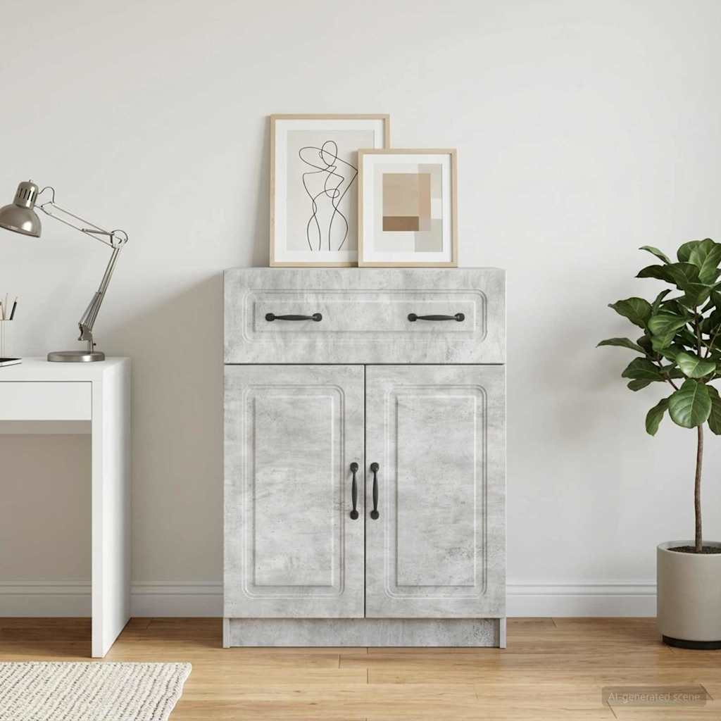 Sideboard Concrete Grey 66 x 34.5 x 87 cm Particleboard