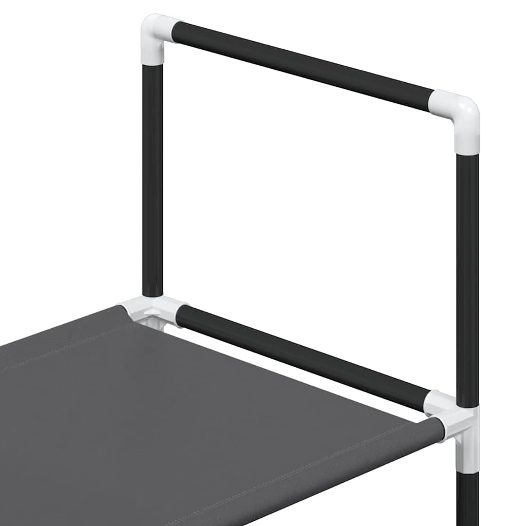 Stojak Na Buty 4-Poziomowy Czarny 44X28X77Cm Tkanina Włókninowa