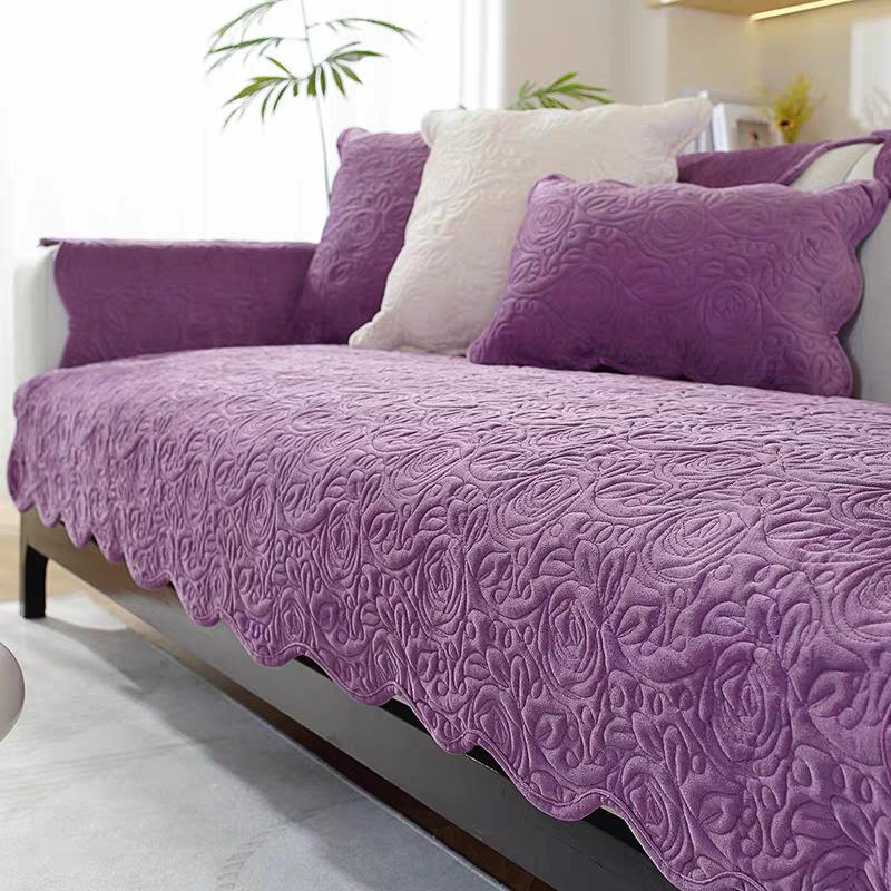 

Подушка для дивана Dutch Velvet Solid Color, универсальная нескользящая подушка для всех сезонов, простой чехол для дивана, нескользящее полотенце для дивана 70*70cm