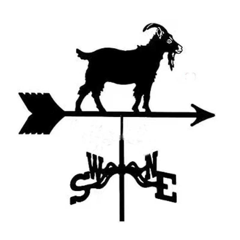 Wetterfahnen-Ornament aus Edelstahl für den Außenhof