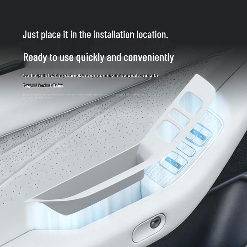 Silicone Mat Accessories for XPeng P7+ Models: Door Handle Storage, Window Lifter, Button Frame.