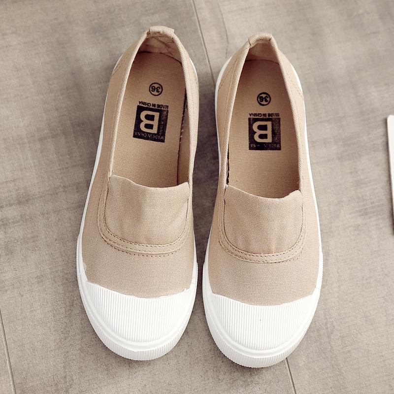 2025 Women's Casual Slip-On Canvas Shoes - Versatile White Flats