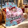 Custom Name Personalized Crayon Shin chan  Print Blanket, Home Decor, Bedroom, Sofa, Camping, Couch, Gifts for Birthday Christmas