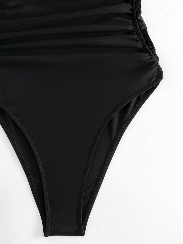 2024 Damen Einfarbig Sexy Einteiliger Bikini Badeanzug (Modell: LJ6592)