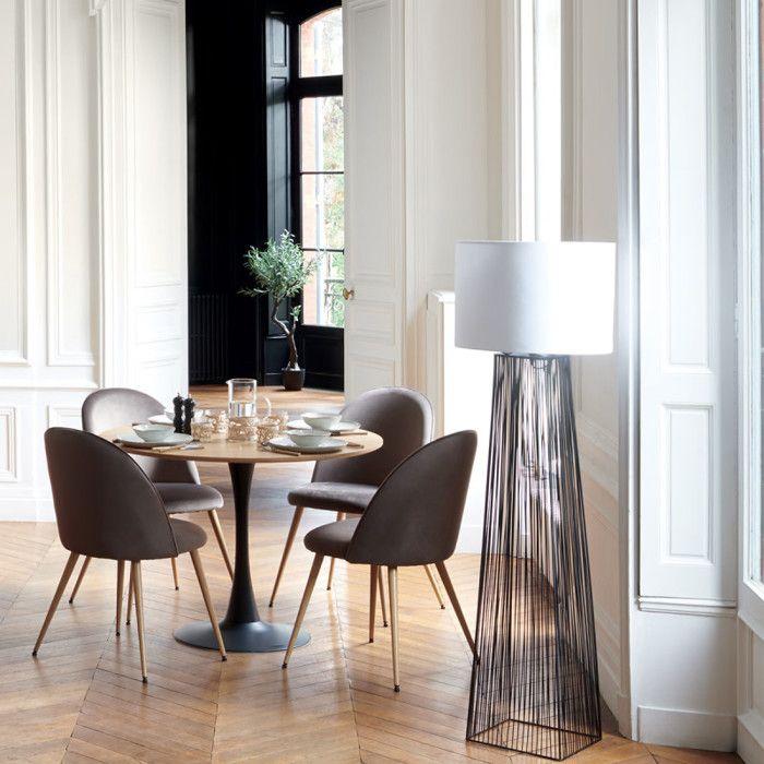 Set of 2 Atmosphera "Slano" Velvet Chairs - Gray