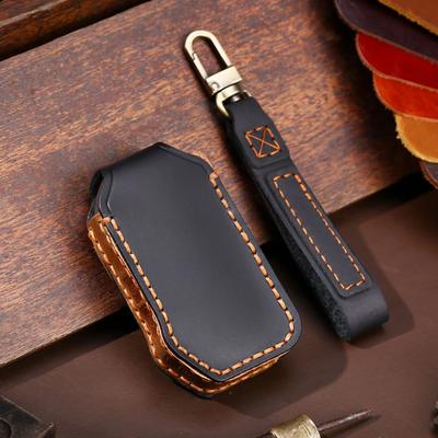 Leather Car Key Case Cover Accessories For Kia Sportage Ray Sorento Soul Telluride Cerato K5 K8 K3 Kx3 Kx7 Seltos