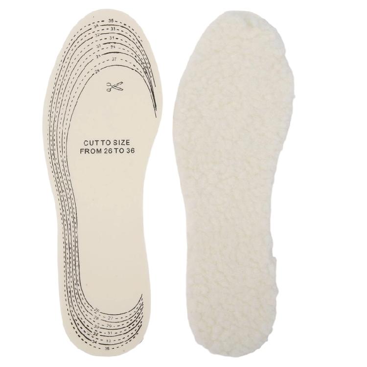Cold Weather Insoles With Lambswool Like Padding And Latex Support Cuttable Warm Winter Shoe Insoles For Kid Men Women