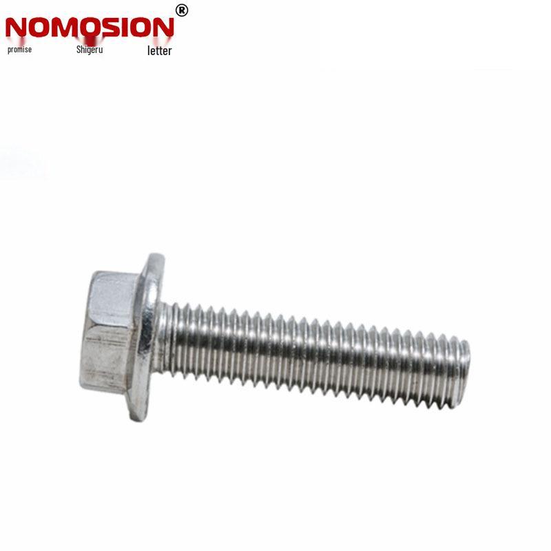 Authentic GB5789 Hex Flange Head Bolt with Washer Teeth, 304 Stainless Steel, Sizes M5-M10