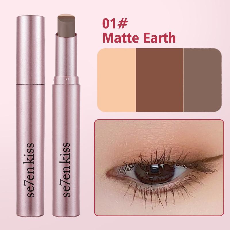 se7en kiss 3-in-1 Eyeshadow Stick – Gradient Shimmer Finish, Silky Smooth Texture, Highly Pigmented Eye Makeup