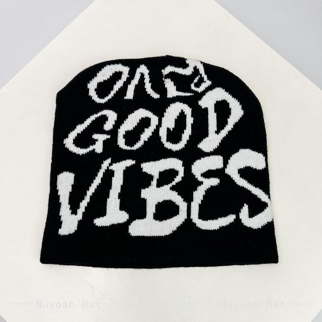 New Men Women Dark Style Jacquard Organic Skeleton Letter Knitted Hats Warm Personal Fashion Hip-hop Beanies Street Versatile